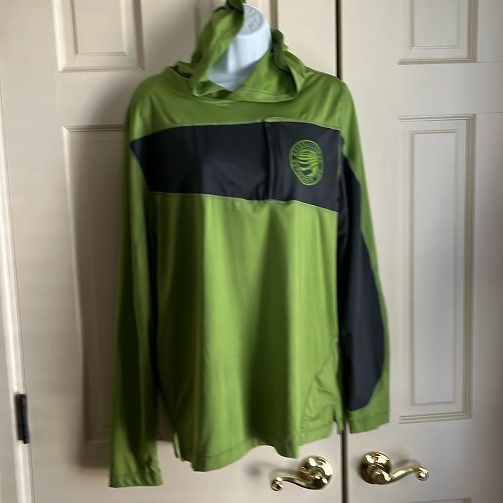 REI Men’s Base Layer Hoodie, Green/Gray, Size M